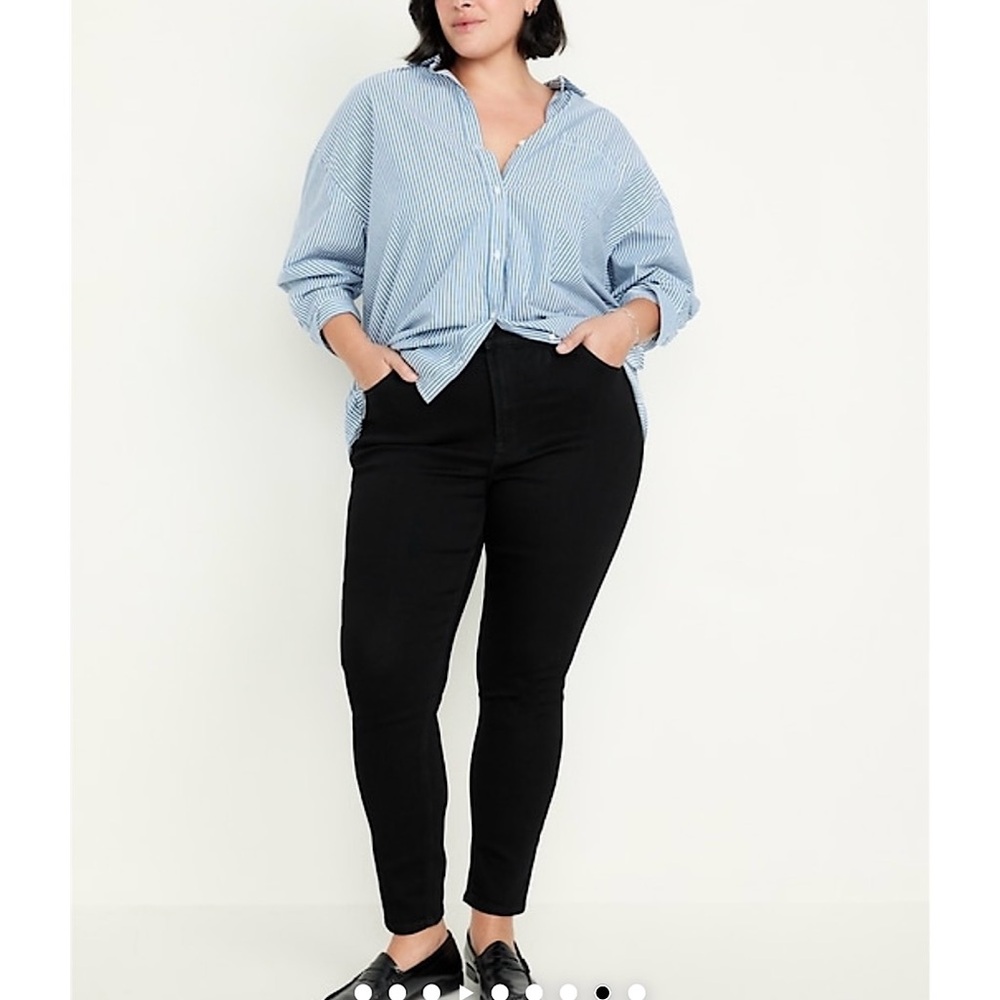 Old Navy high waist super skinny black jeans 18 petite